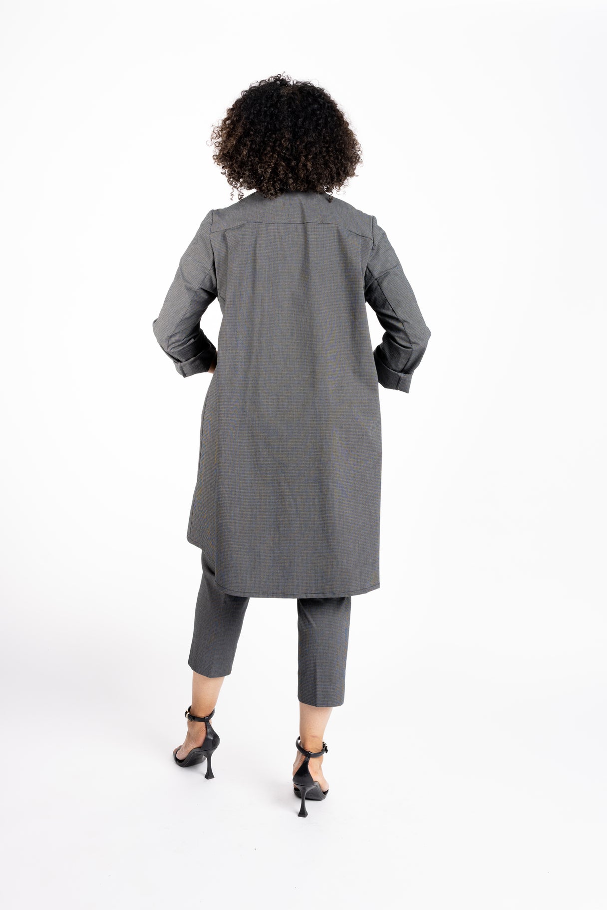 Brandy Long Jacket in Cotton Mix