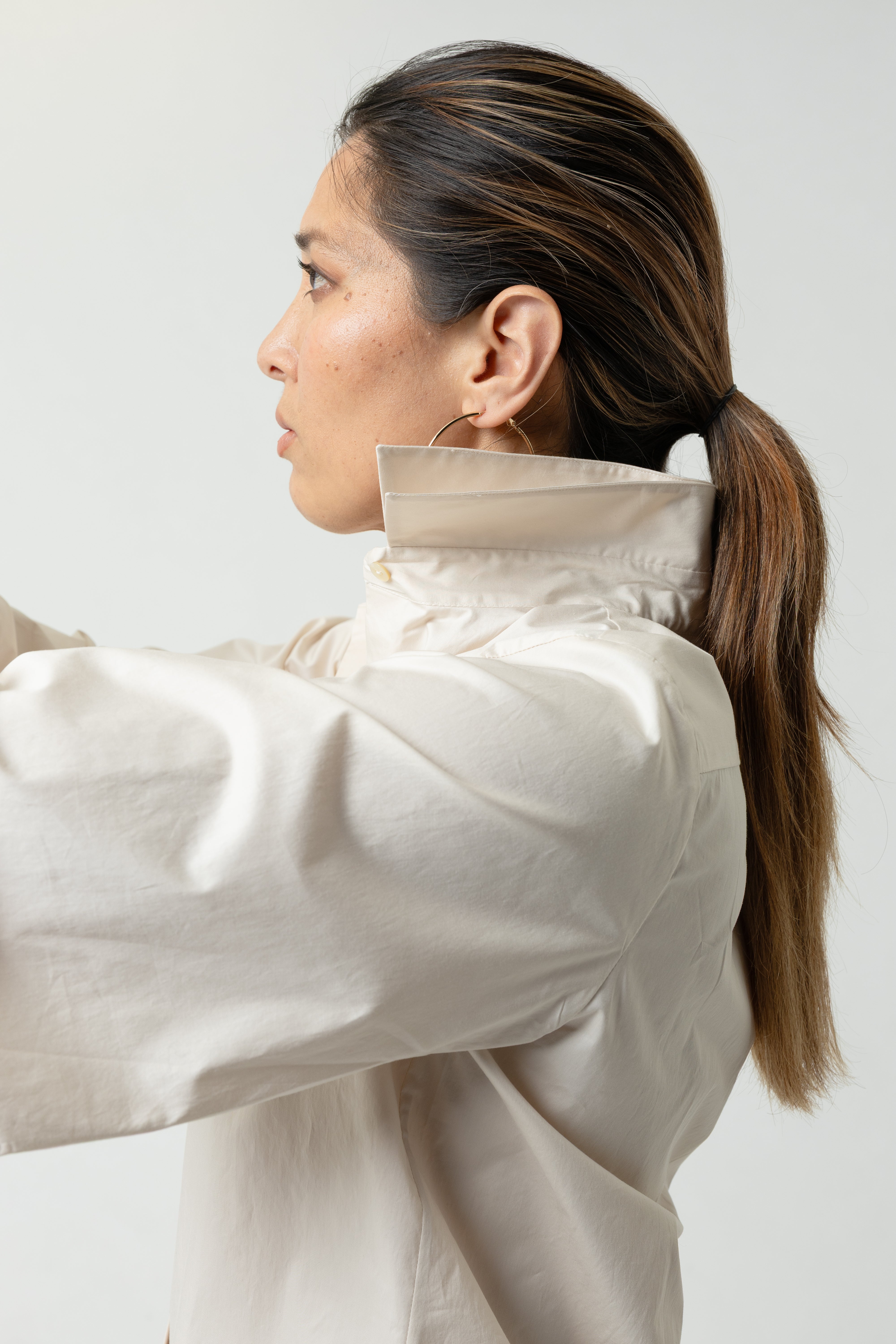 Matrix Blouse in Lightly Crushed Cotton