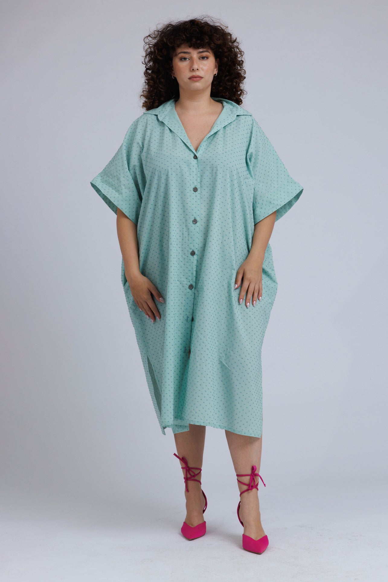 Etta Blouse Dress in Structured Woven Cotton - ADAM BRODY Zürich