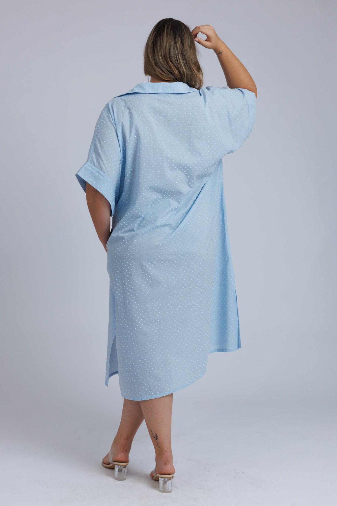 Etta Blouse Dress in Structured Woven Cotton - ADAM BRODY Zürich