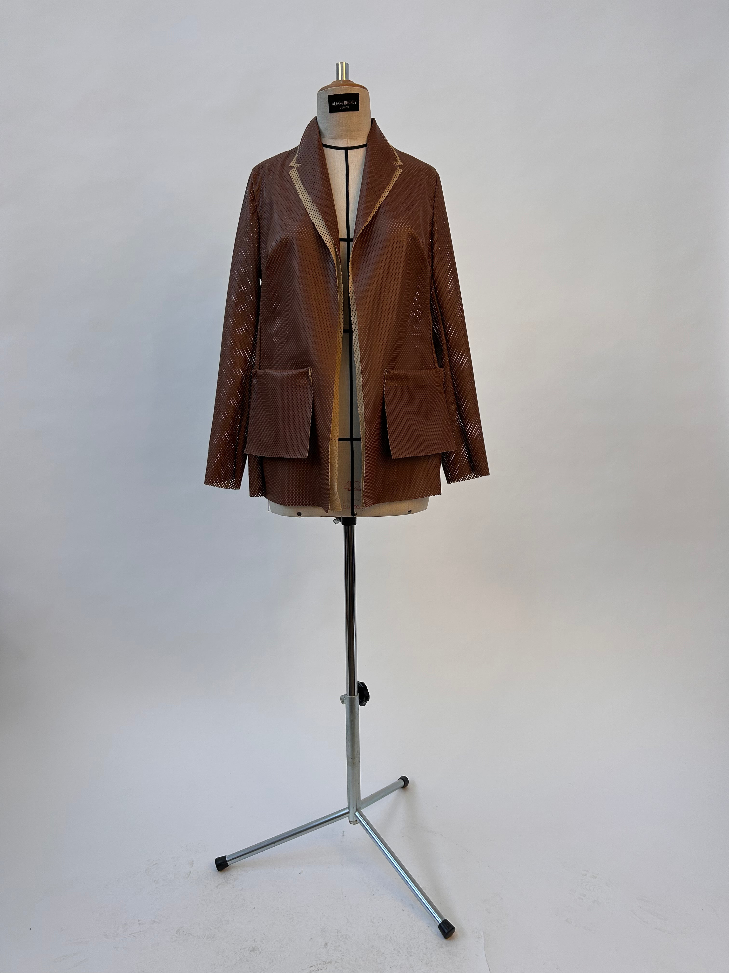 Como Perforated Faux Leather Jacket
