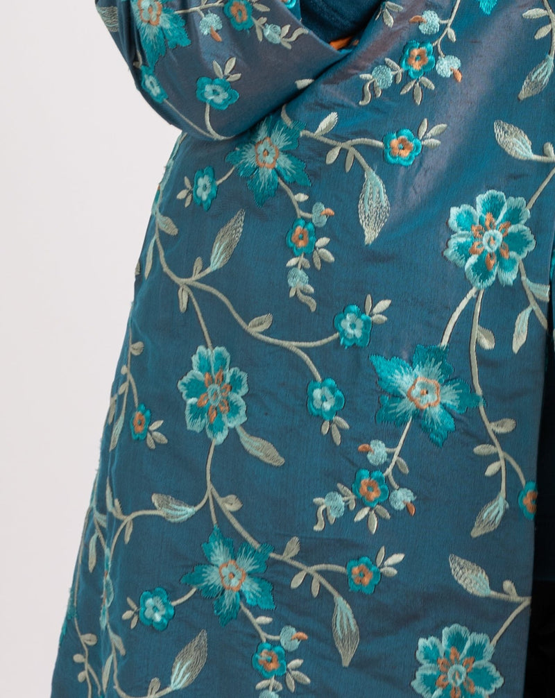 Megan Jacket Long in Embroidered Silk - ADAM BRODY Zürich