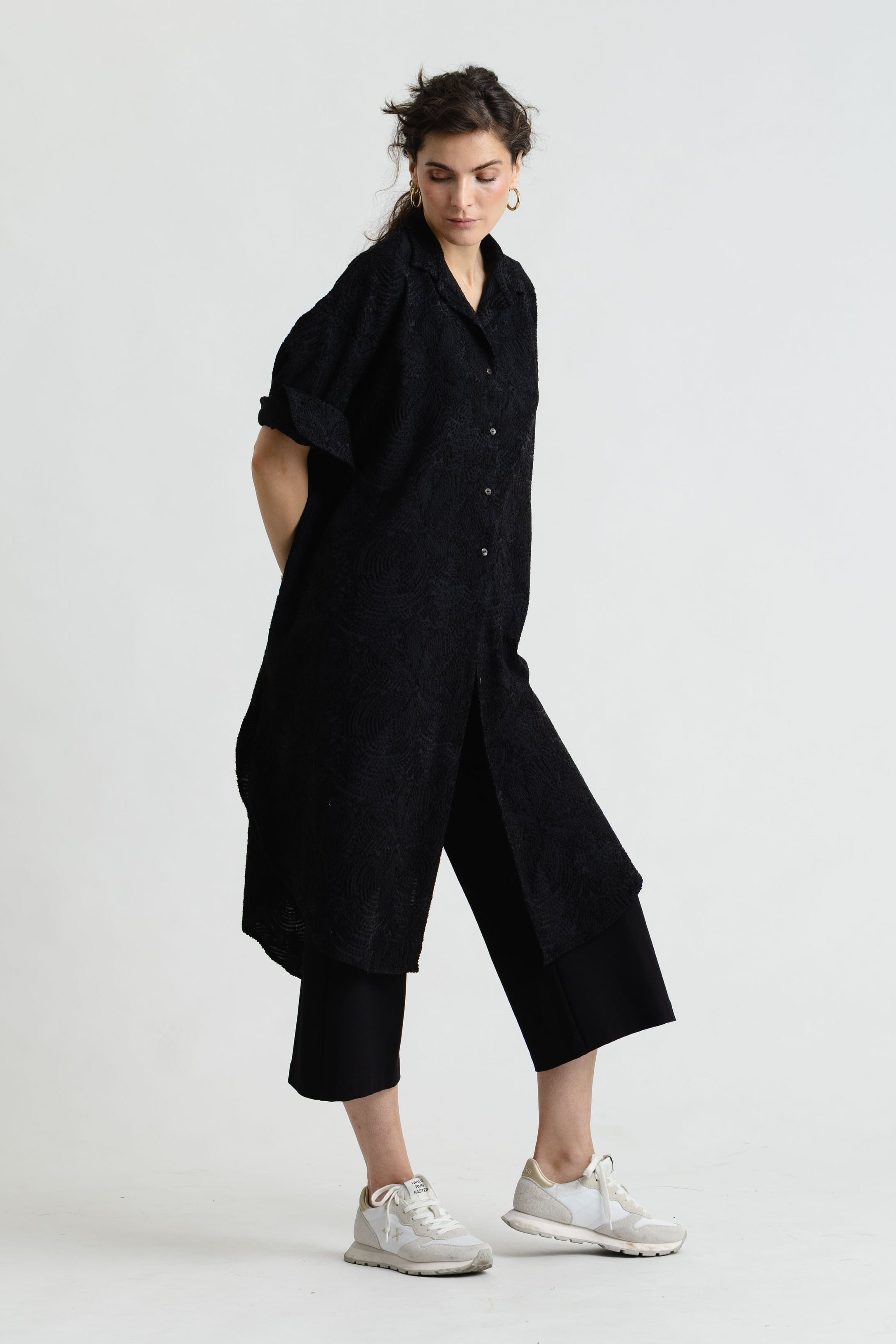 Galore Blouse - Tone in Tone Jacquard Cotton