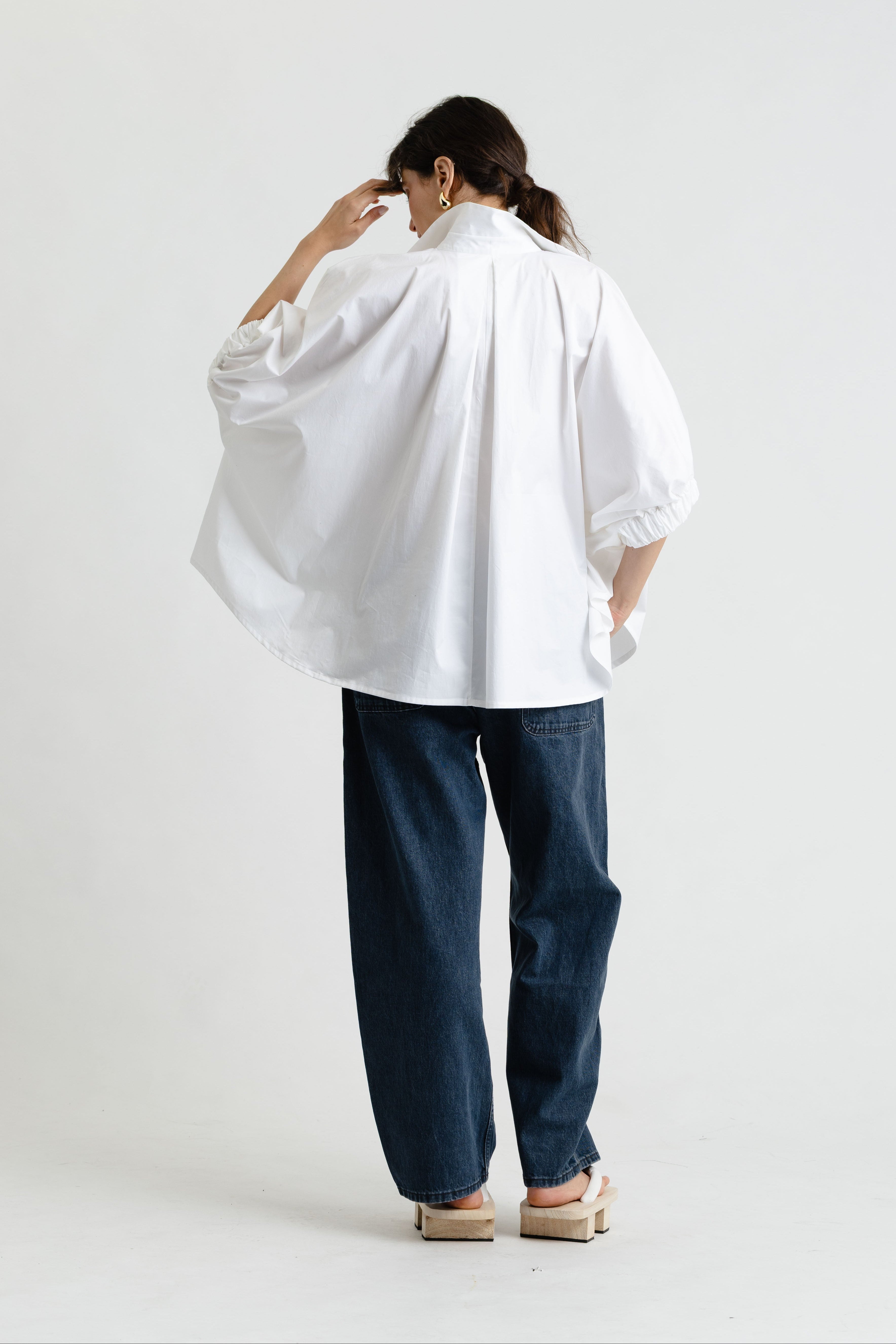 Junaka Blouse in Lightly Crushed Cotton