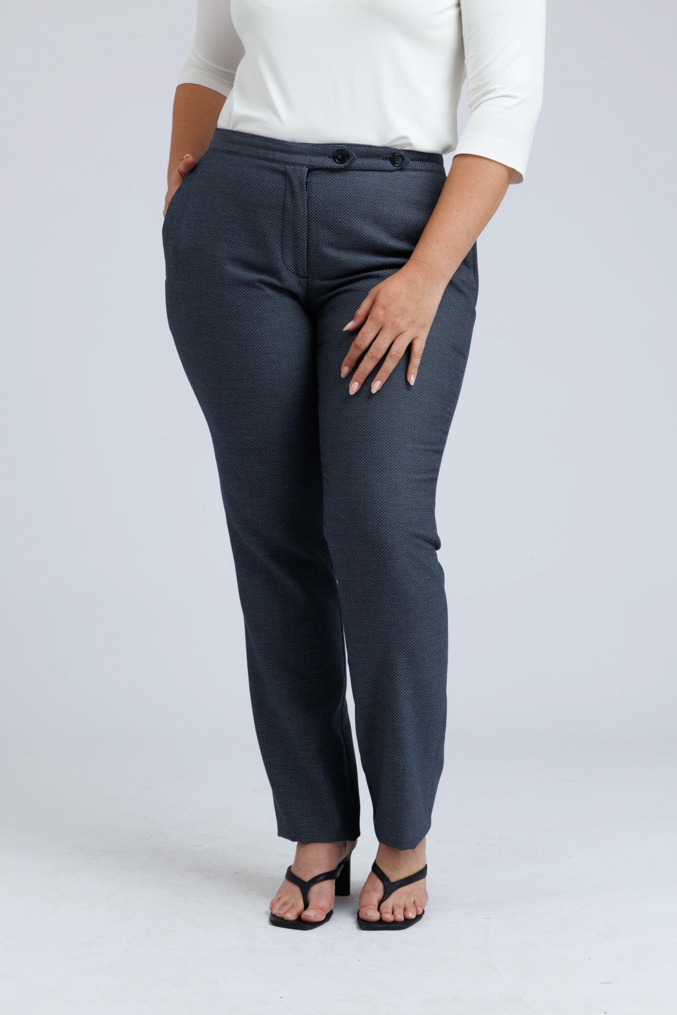 Thea Trousers in Micro Piqué Cotton Mix - ADAM BRODY Zürich