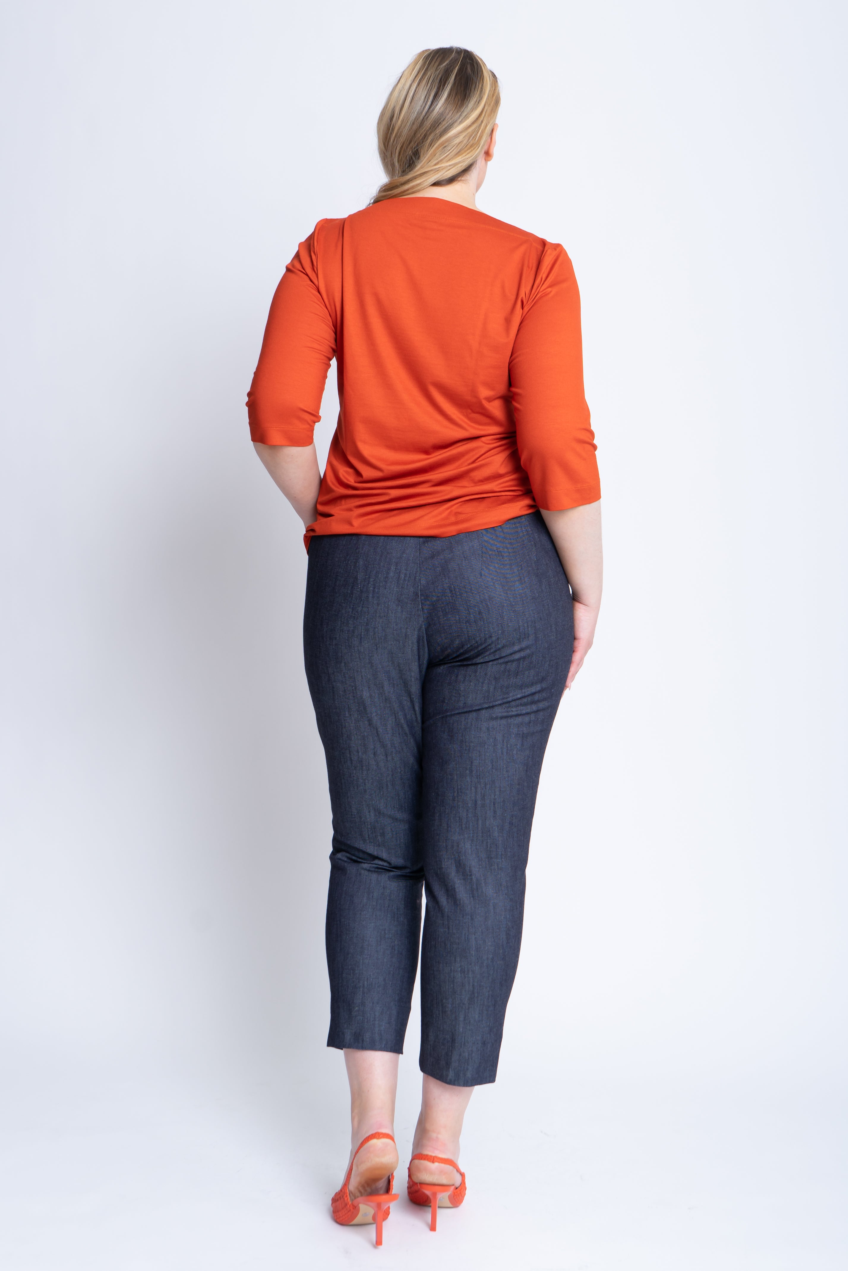 Laelia Capri Trousers in Cotton Denim - ADAM BRODY Zürich
