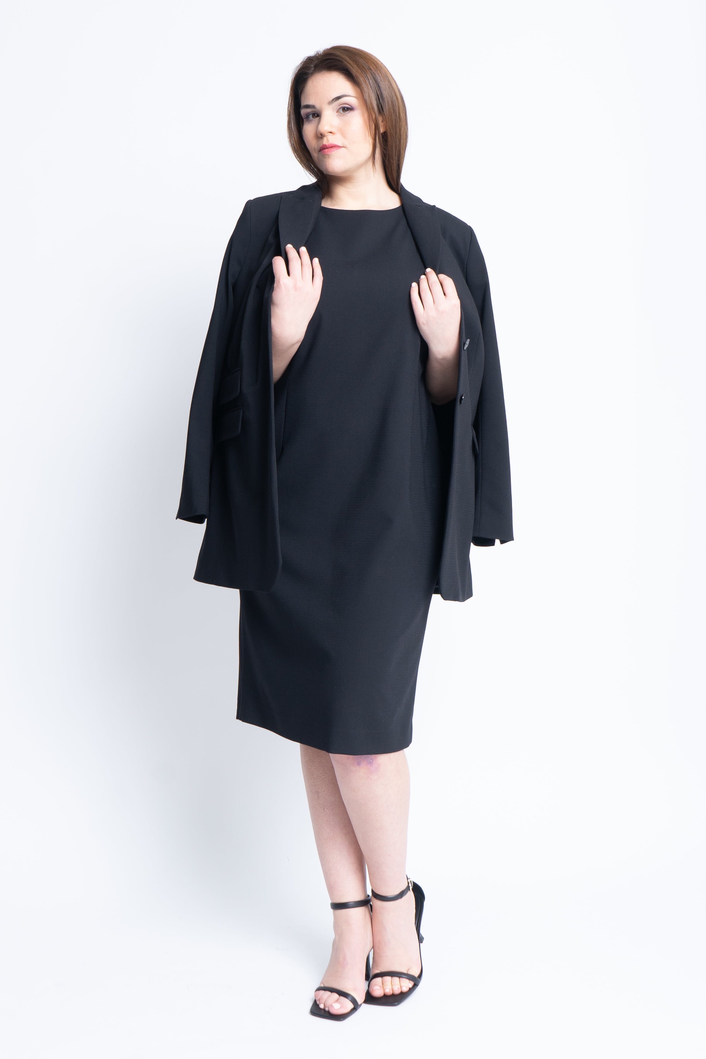 Selma Dress in Micro Piqué Wool Mix - ADAM BRODY Zürich