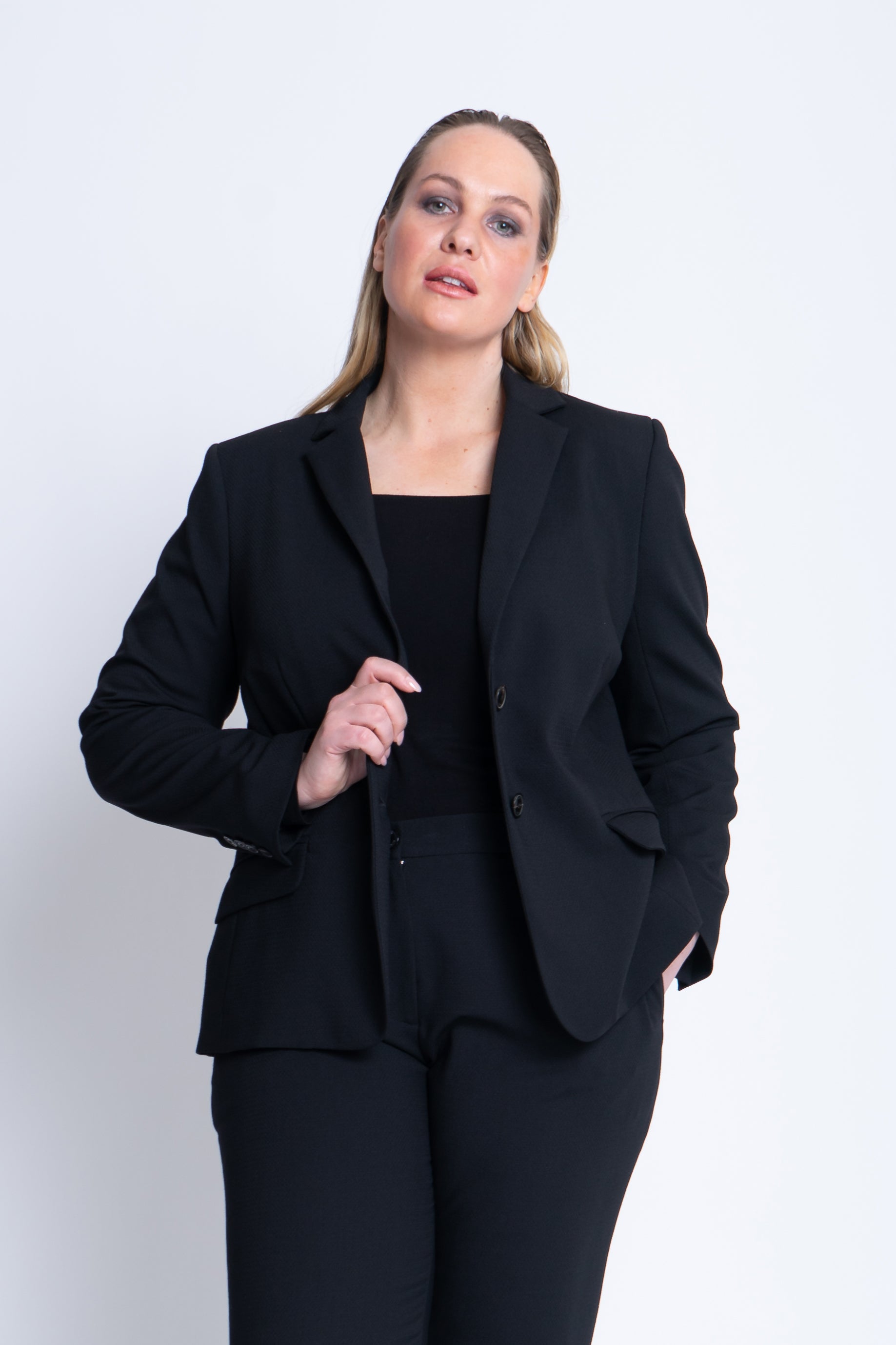 Sophia Blazer in Micro Piqué Wool Mix - ADAM BRODY Zürich