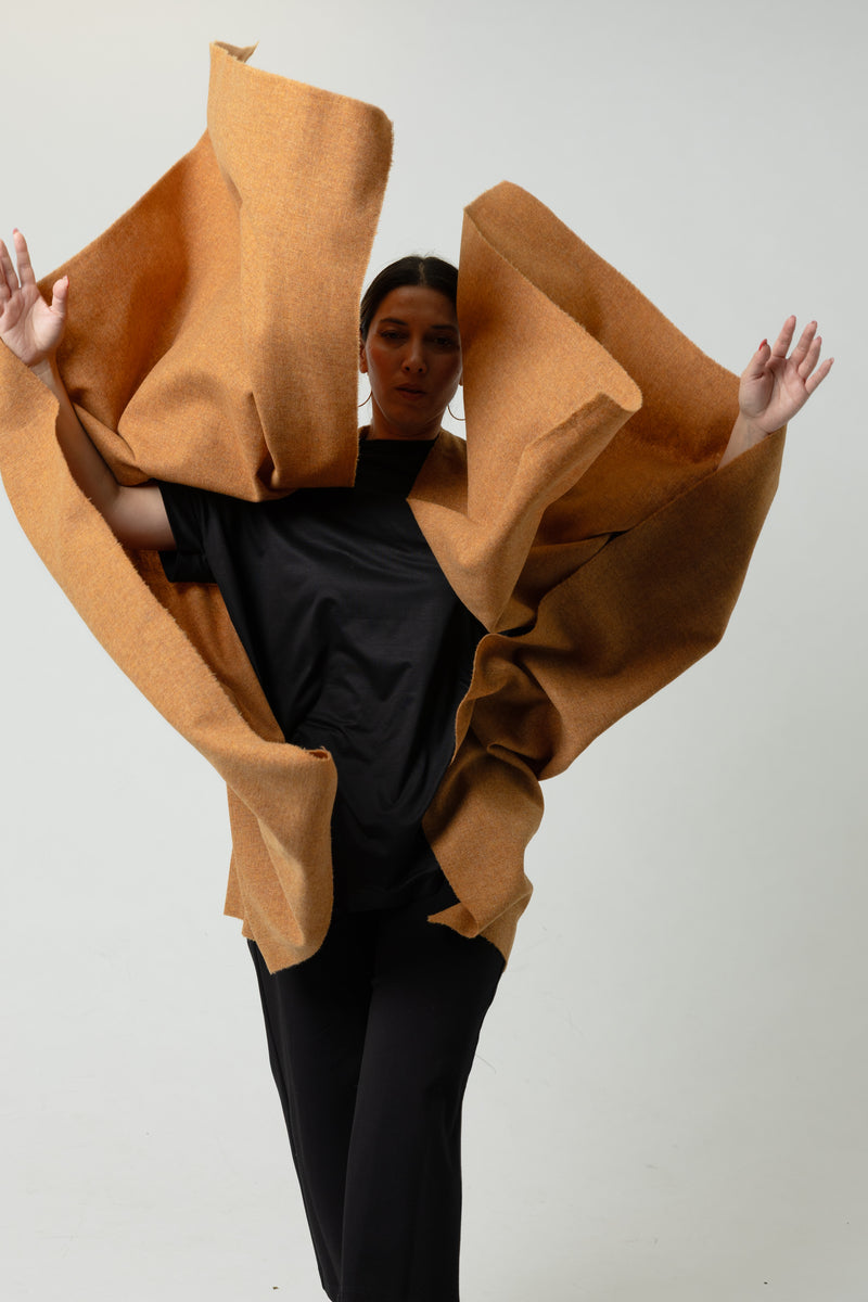 Lea Cape in Wool-Cashmere blend