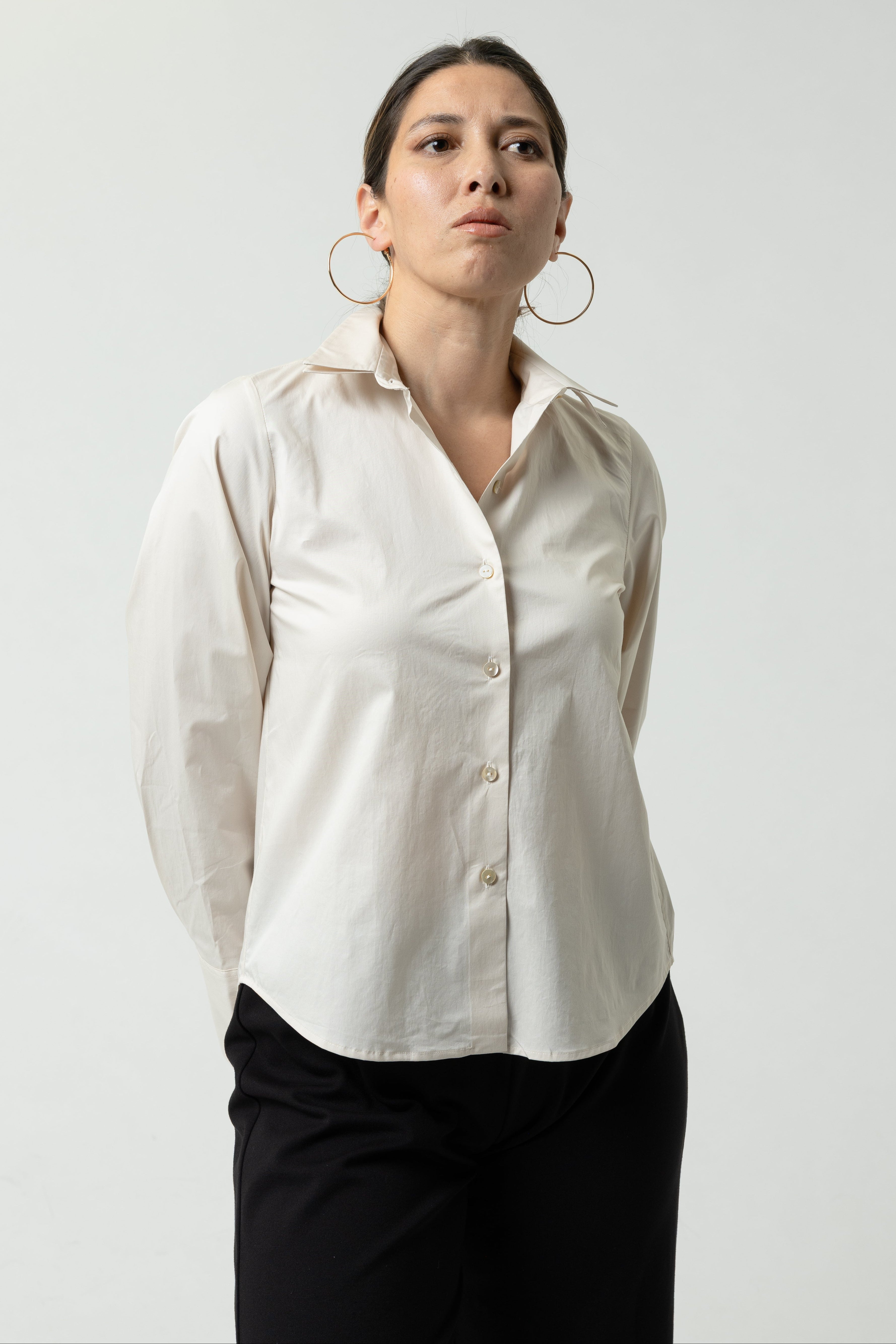 Matrix Blouse in Lightly Crushed Cotton