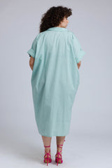 Etta Blouse Dress in Structured Woven Cotton - ADAM BRODY Zürich