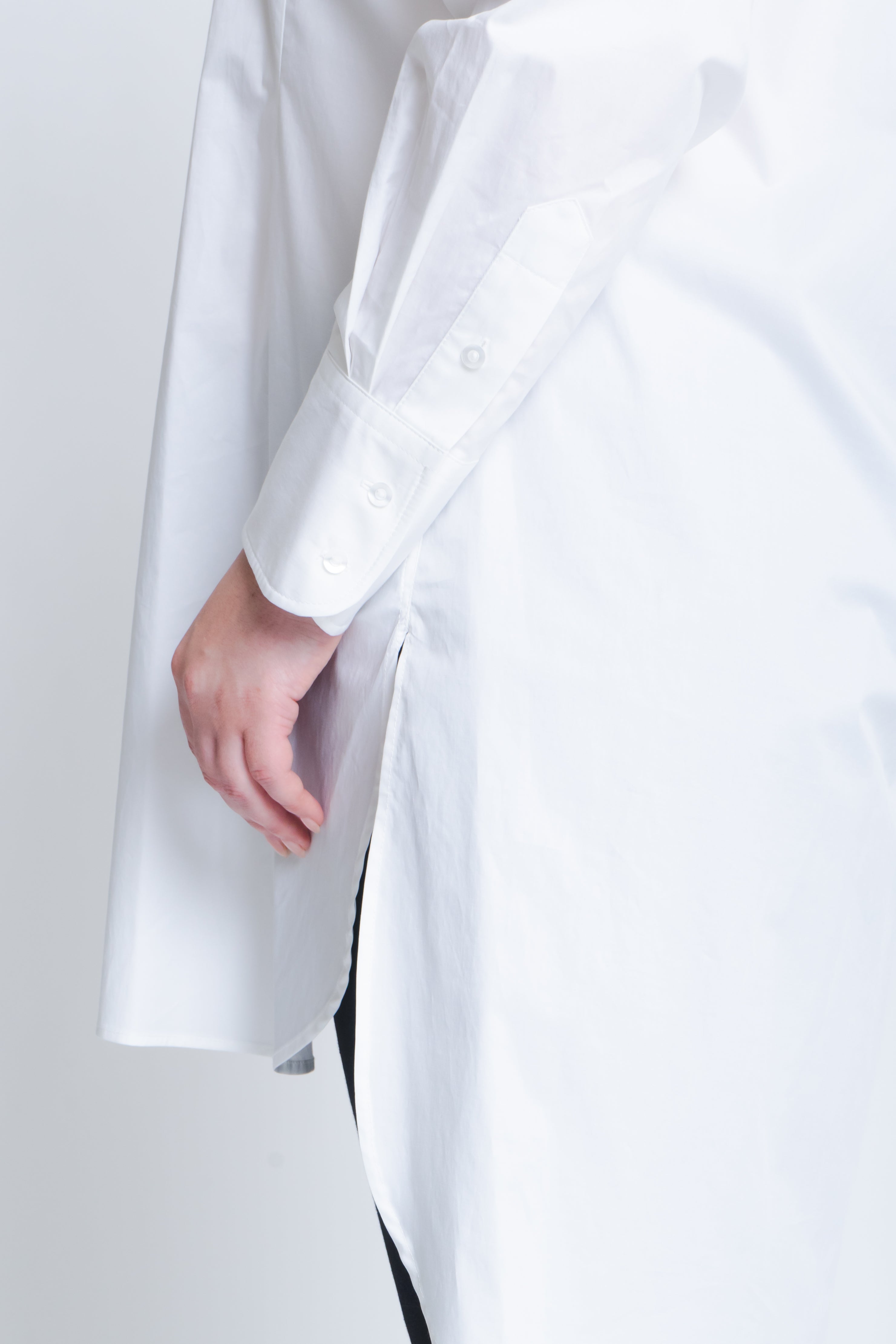 Gaya Weisse Bluse in Leicht Gecrashter Baumwolle