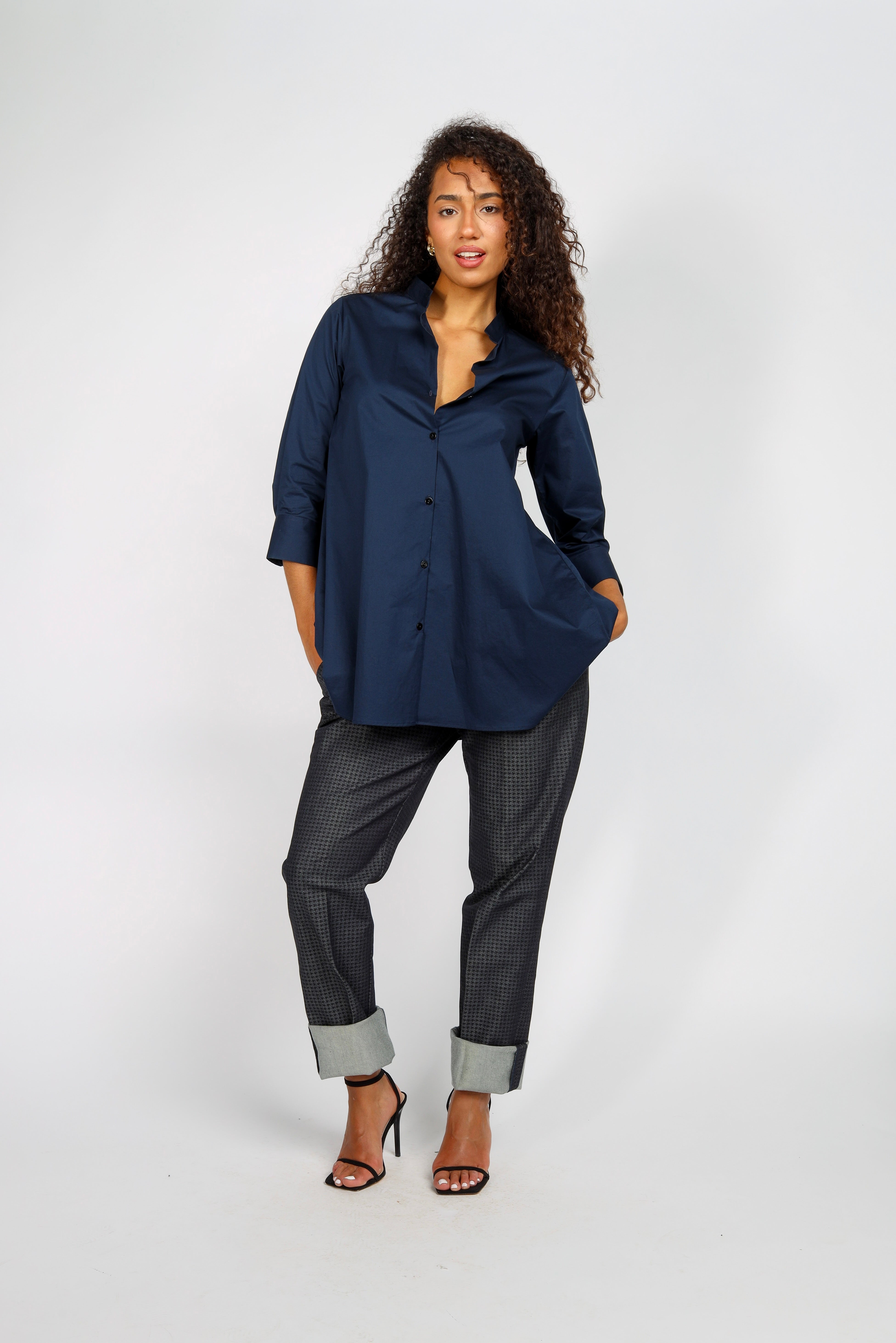 Asha Blouse in Lightly Crushed Cotton