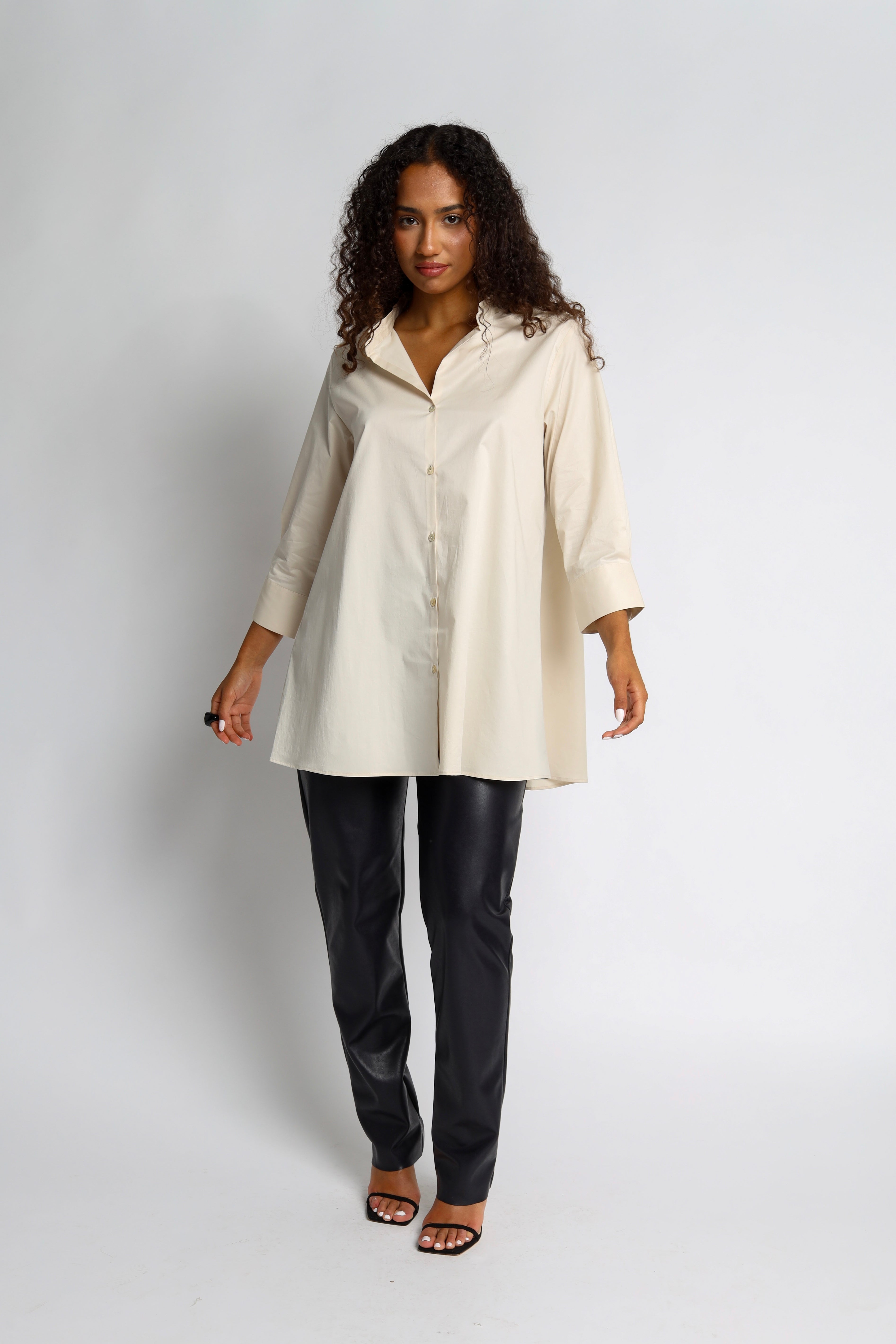 Asha Blouse in Lightly Crushed Cotton