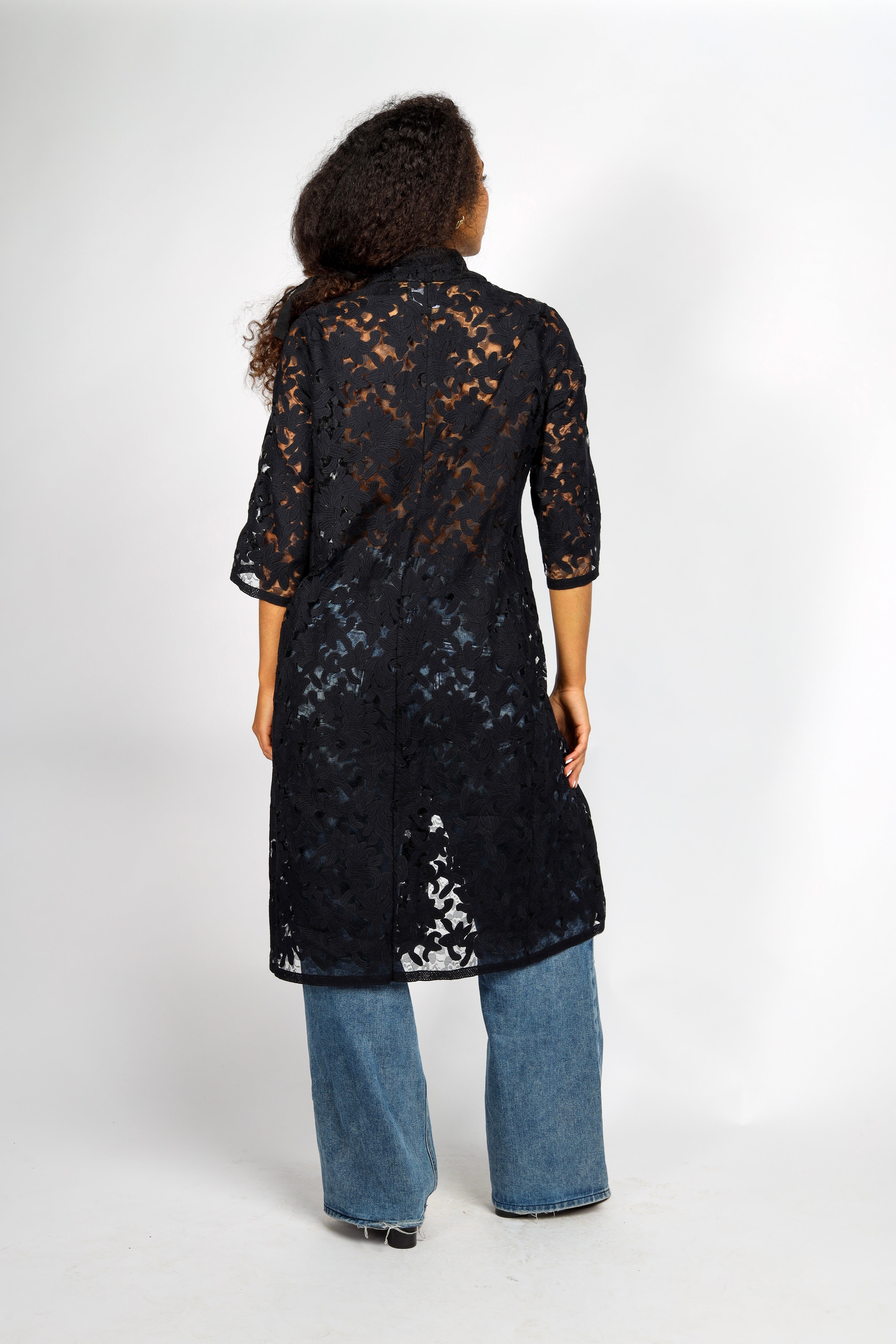 Haruka Coat in Embroidered Lace