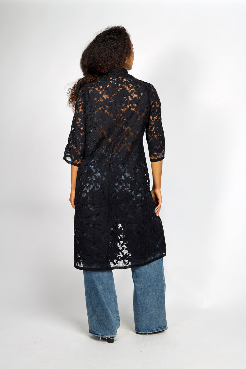 Haruka Coat in Embroidered Lace