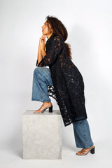 Haruka Coat in Embroidered Lace