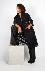 Haruka Coat in Embroidered Lace