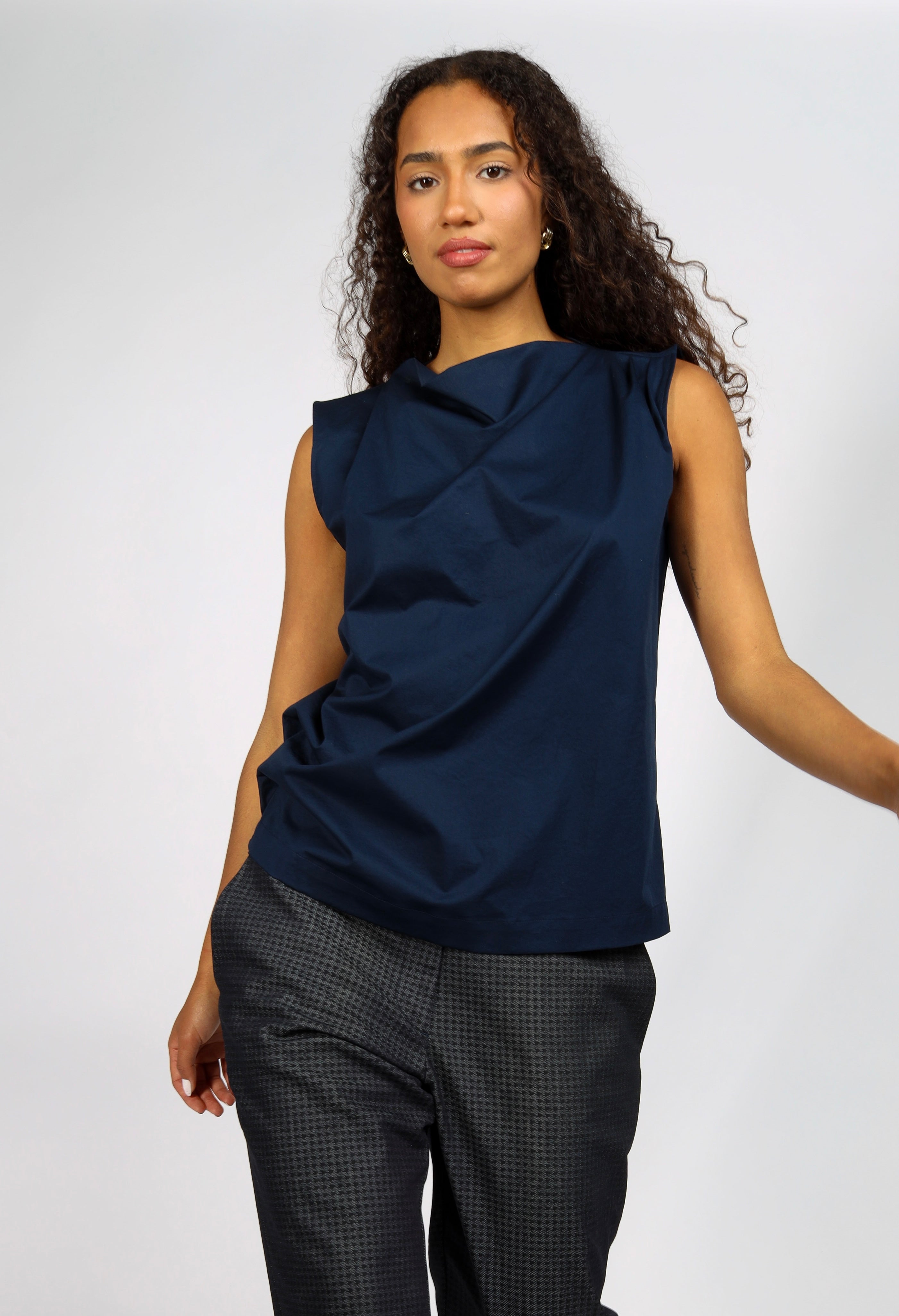 Anita Bluse aus Leicht Gecrashter Baumwolle