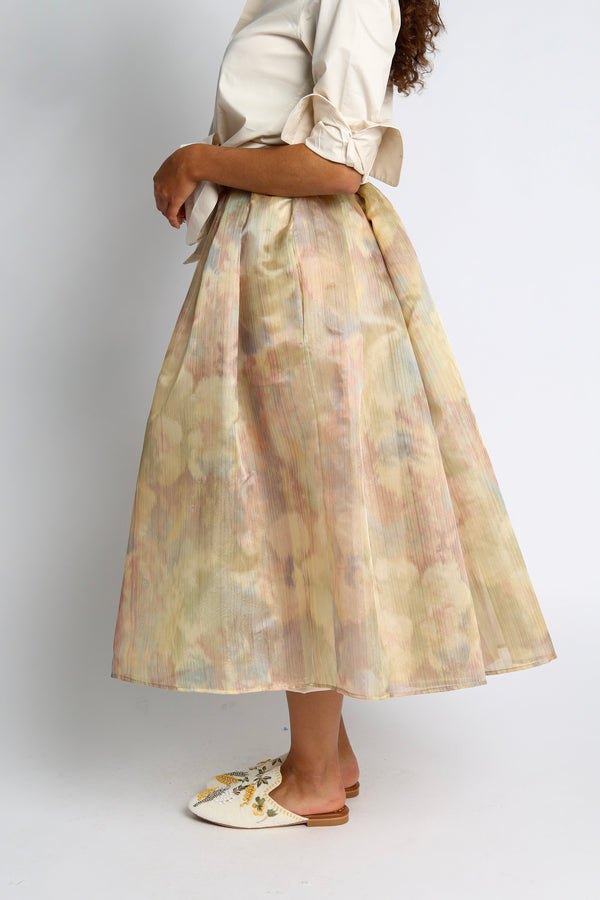 Tulip Jupe in Nylon-Seiden-Doppelorganza