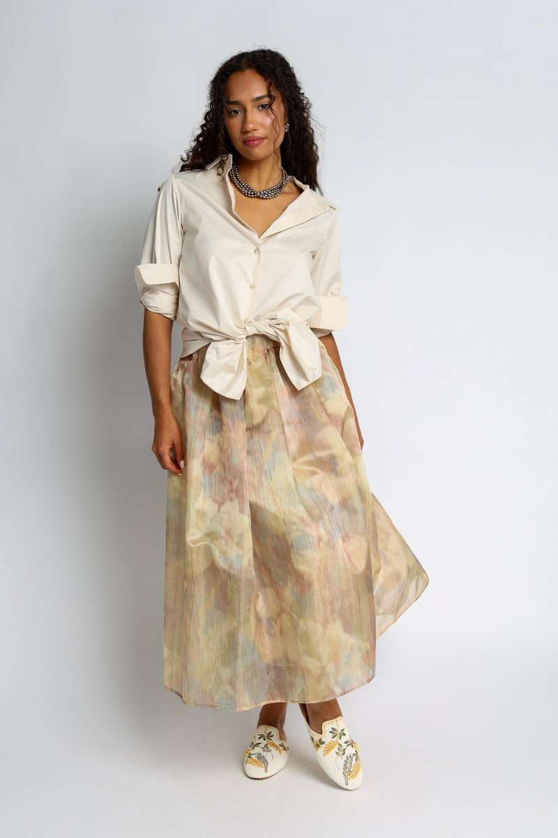 Tulip Jupe in Nylon-Seiden-Doppelorganza