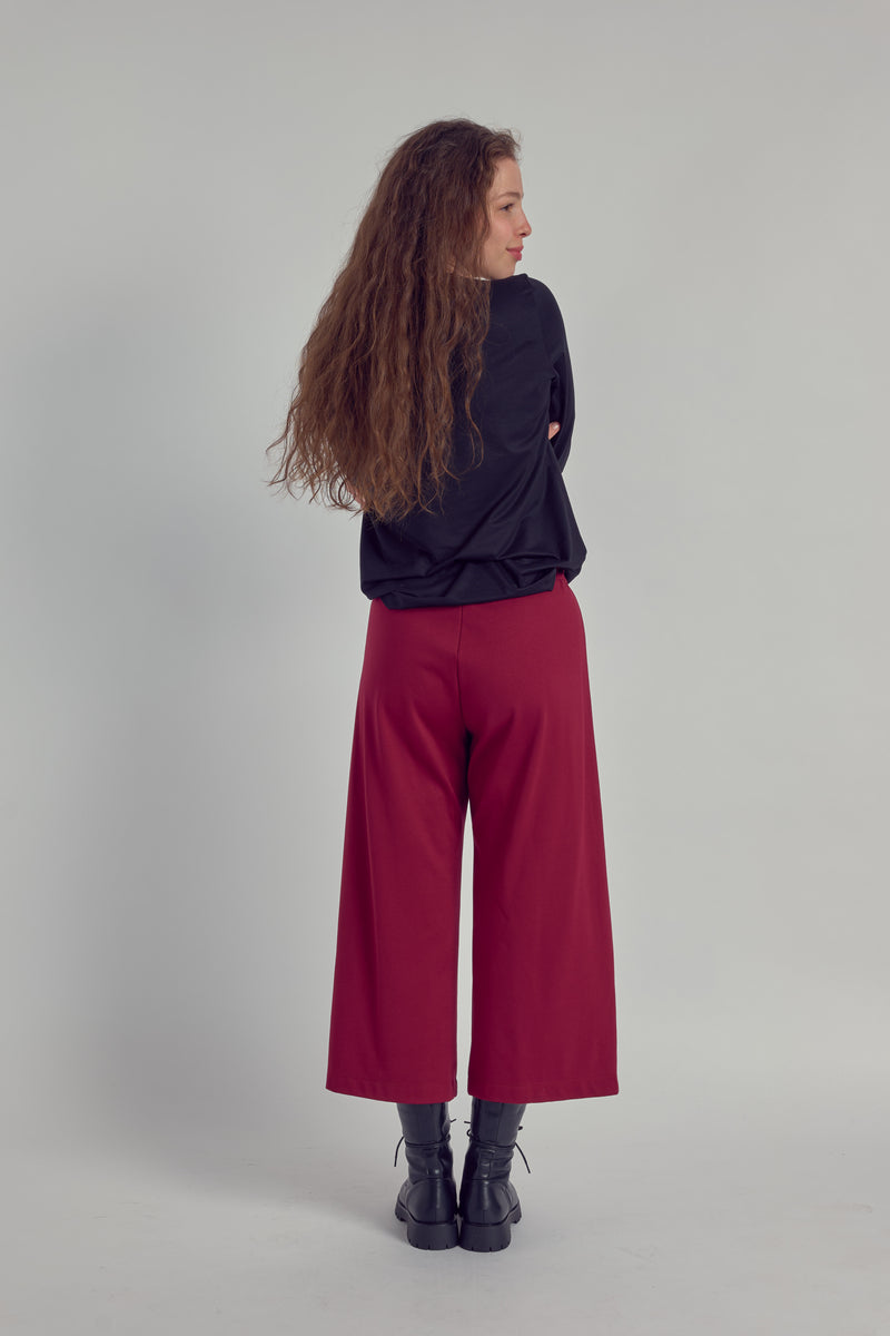 Ceres Culotte-Hose aus schwerem Viskose-Jersey