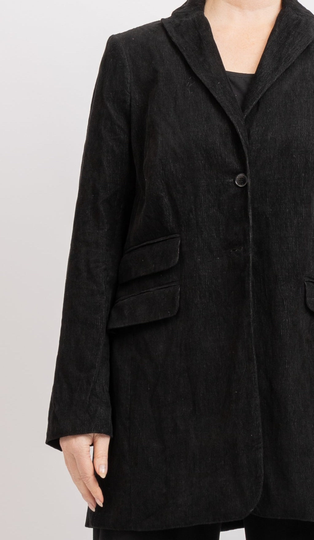 Maverick Long Blazer in Cotton Metal Manchester Weave - ADAM BRODY Zürich