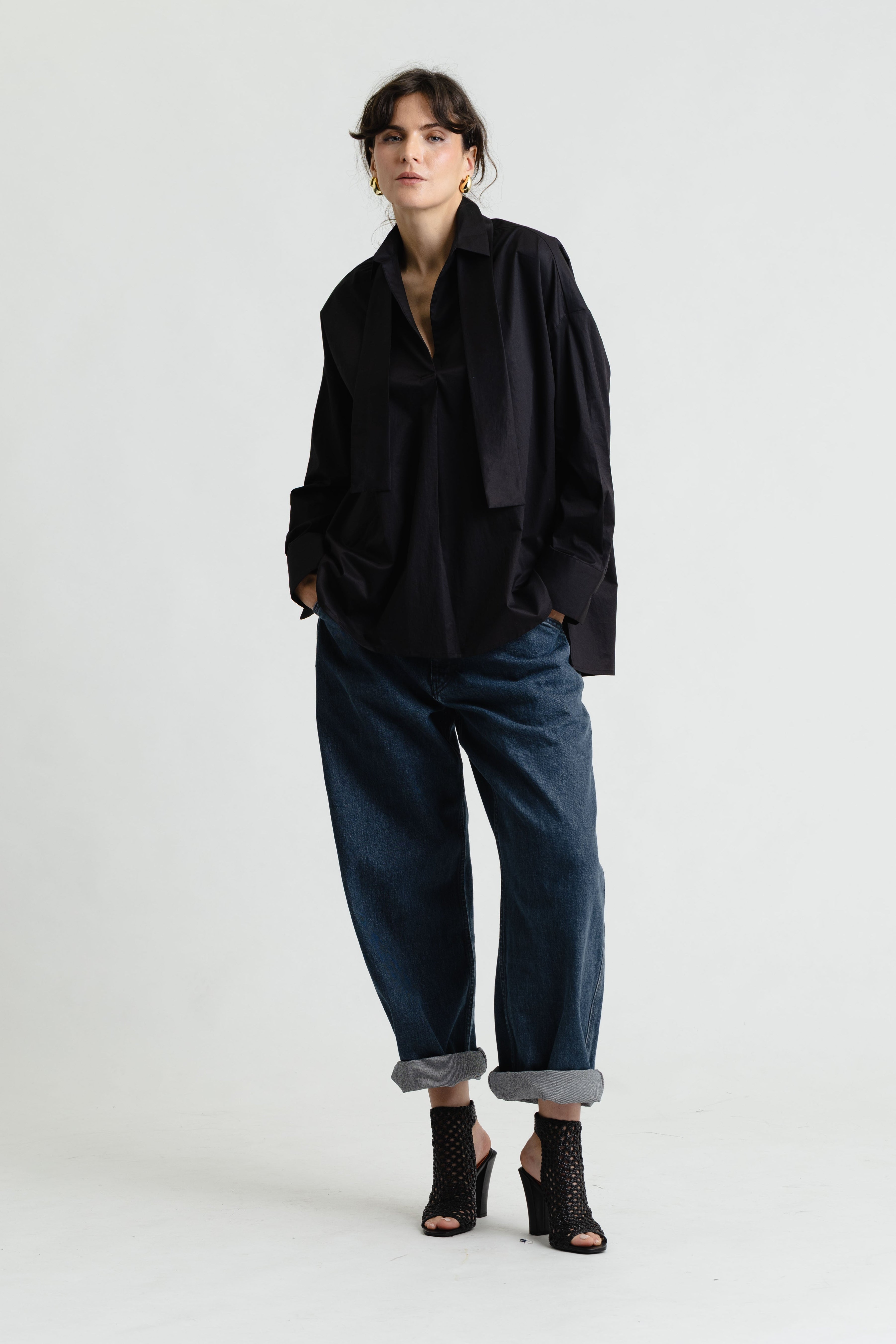 Adika Blouse in Lightly Crushed Cotton
