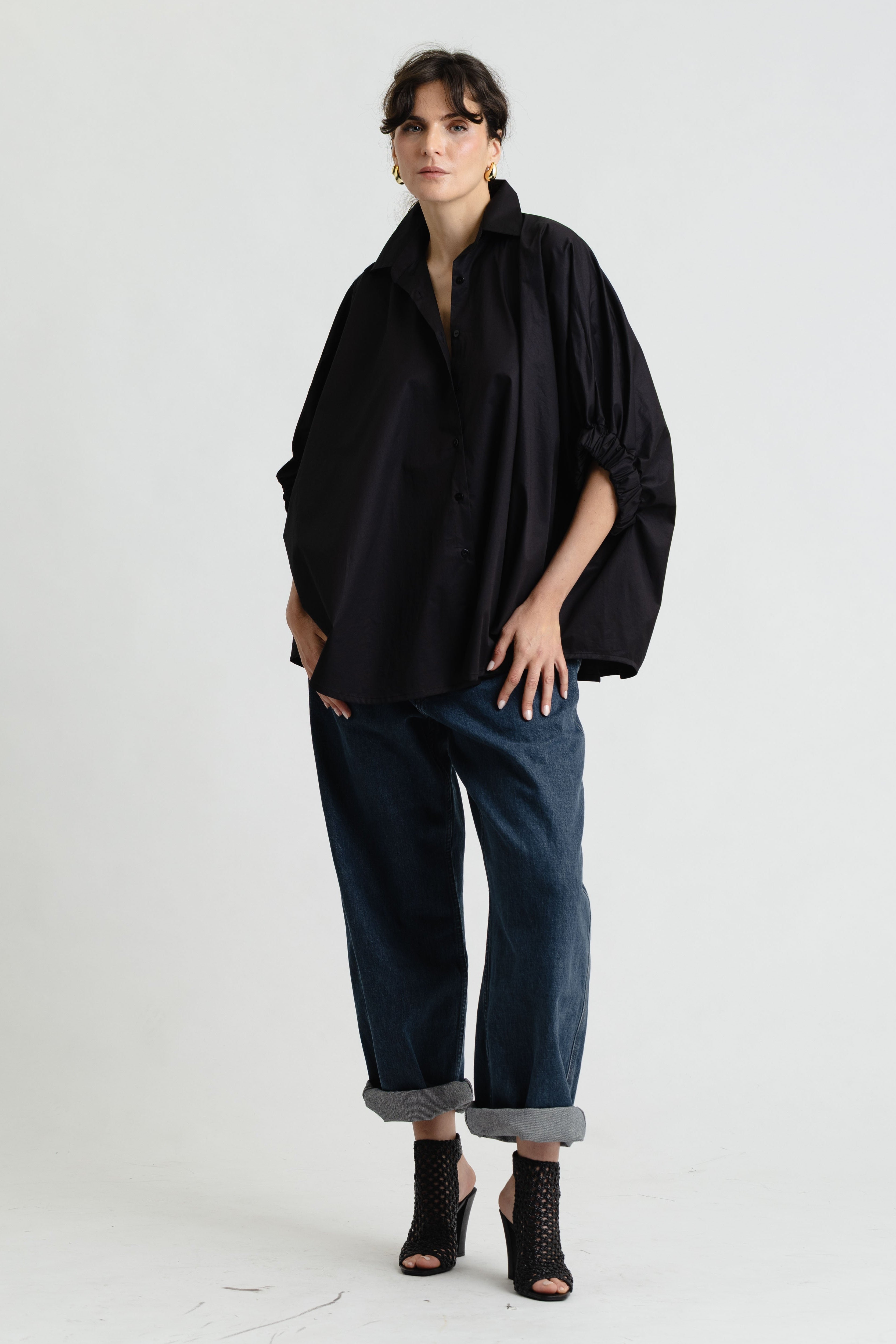 Junaka Blouse in Lightly Crushed Cotton