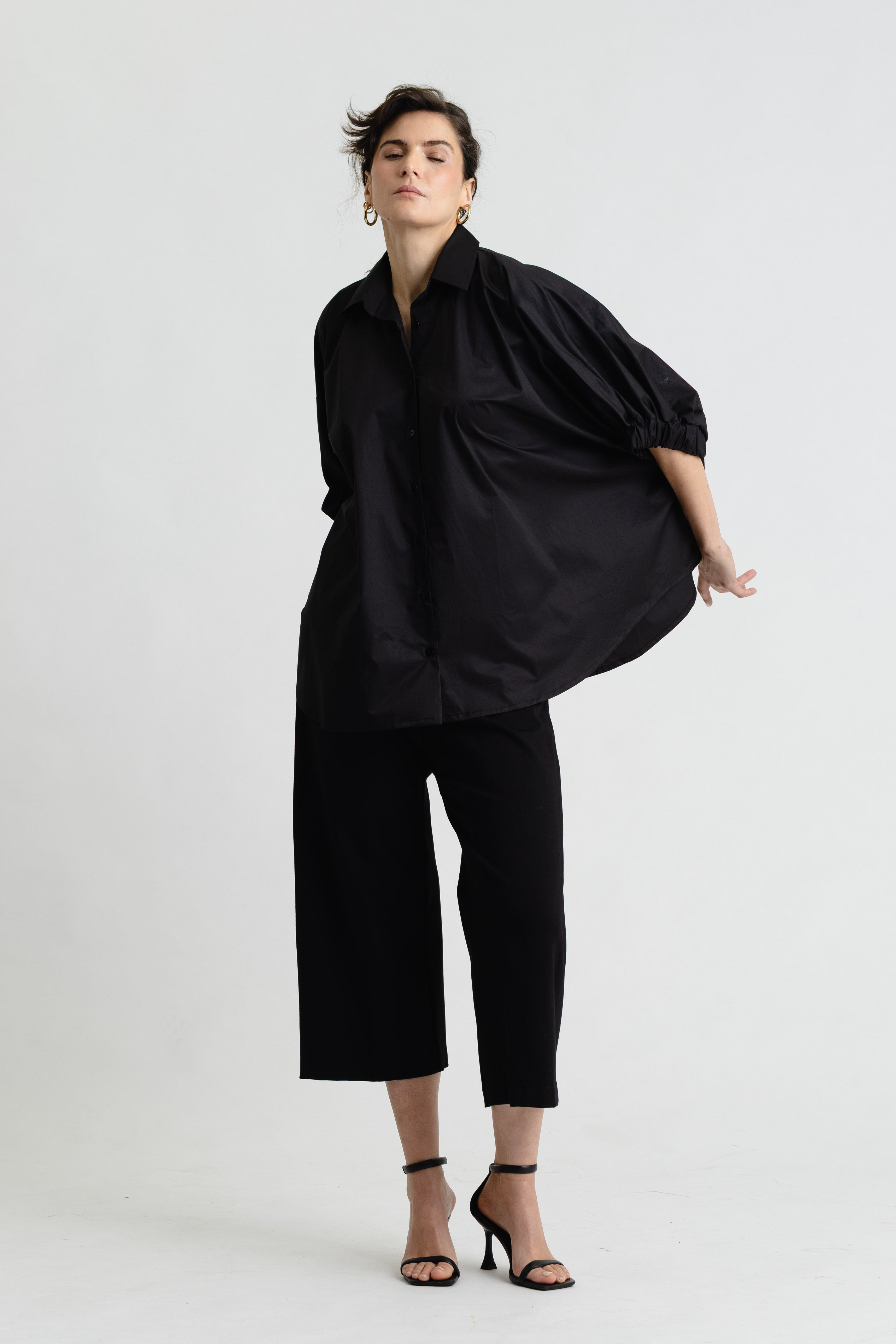 Junaka Blouse in Lightly Crushed Cotton