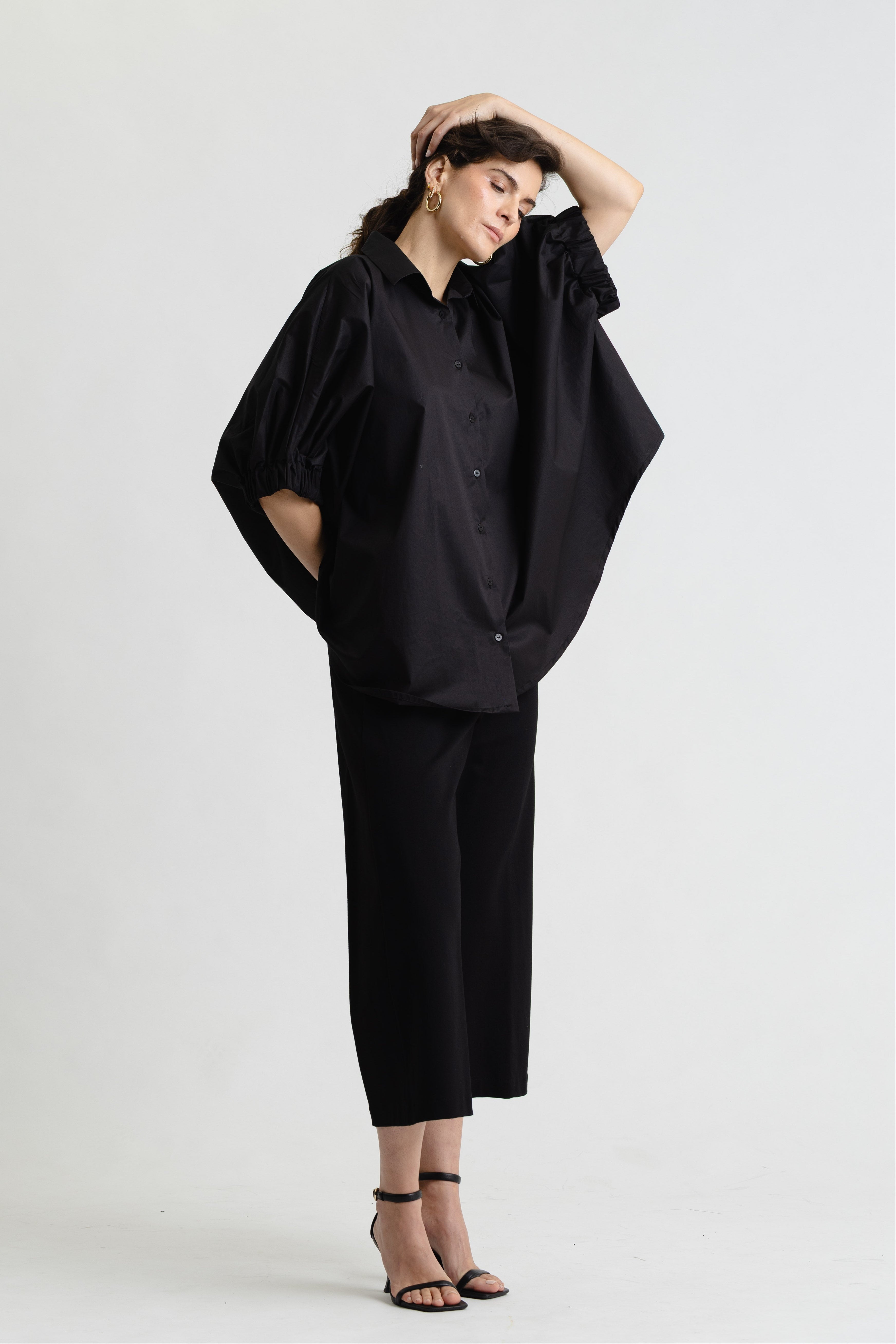 Junaka Blouse in Lightly Crushed Cotton