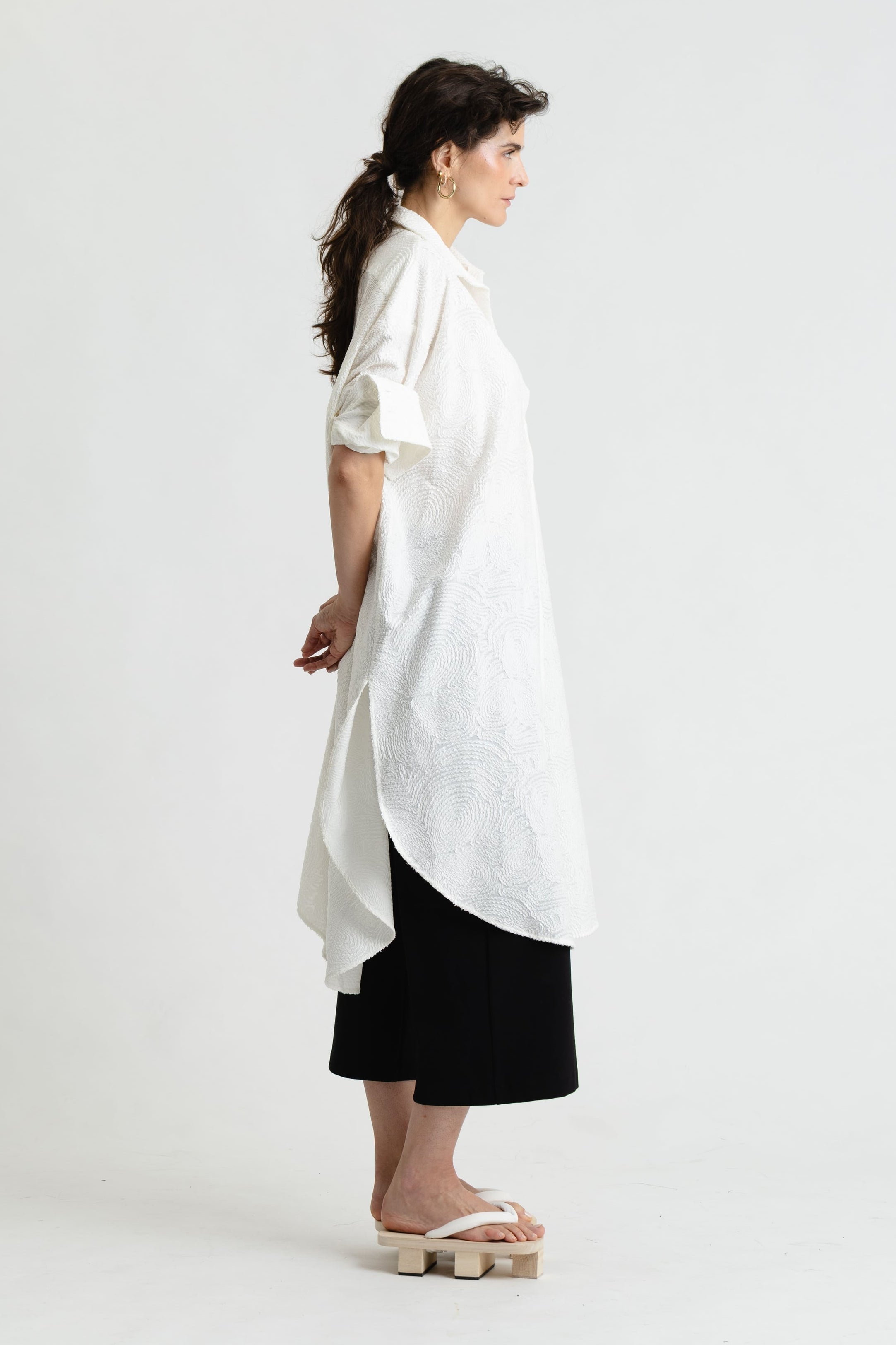 Galore Blouse - Tone in Tone Jacquard Cotton