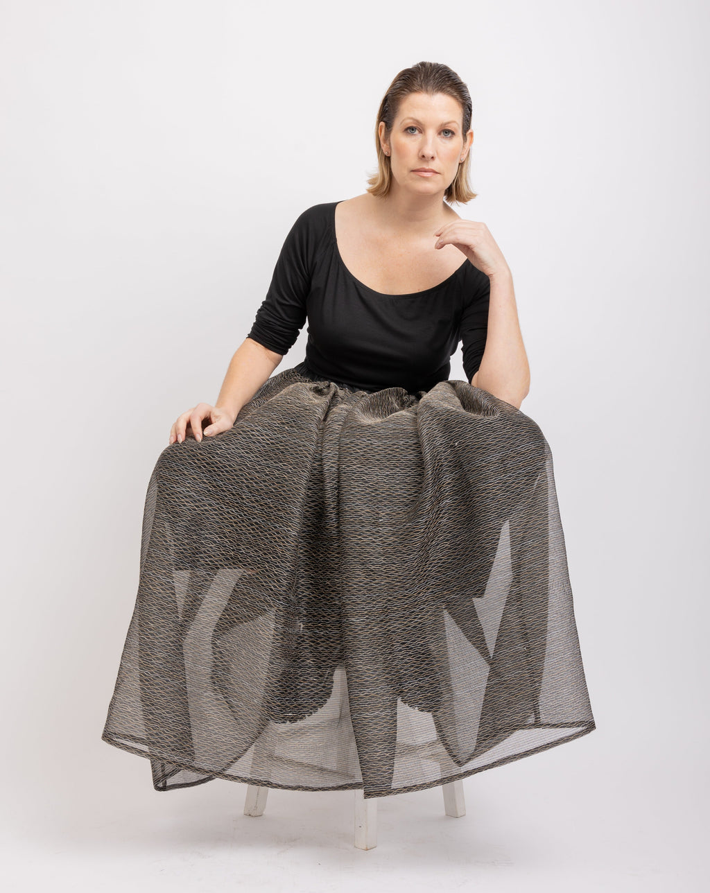 Gray tulip skirt online