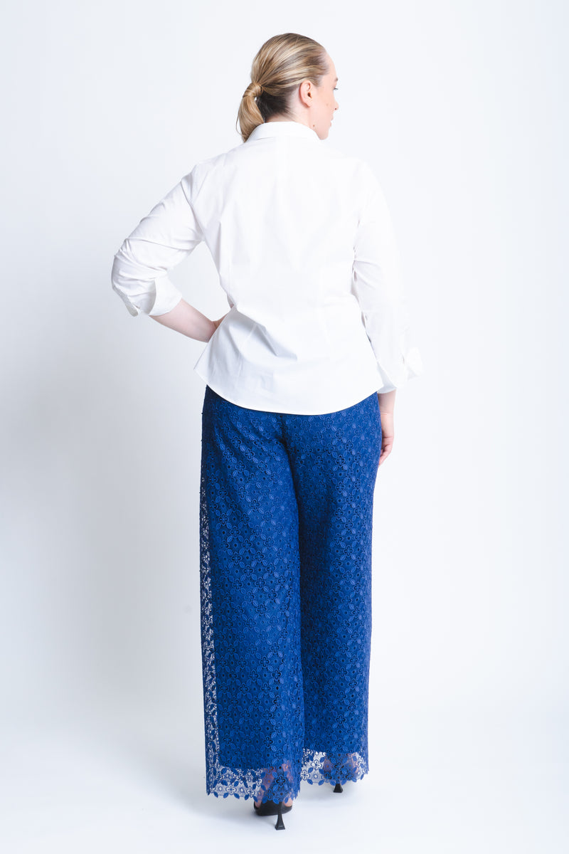 Emilia Culotte Trousers in Guipure Embroidery - ADAM BRODY Zürich