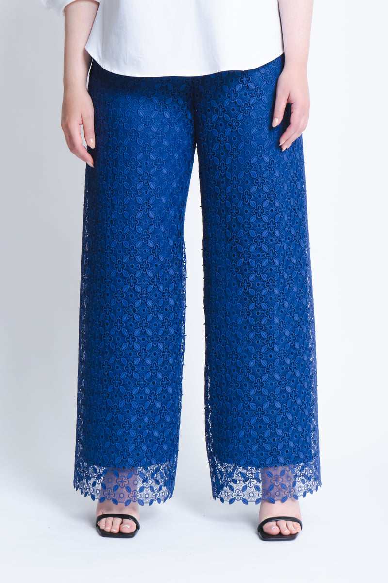 Emilia Culotte Trousers in Guipure Embroidery - ADAM BRODY Zürich