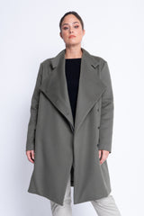 Gianna Coat in Anthracite Double Face Wool & Cashmere - ADAM BRODY Zürich