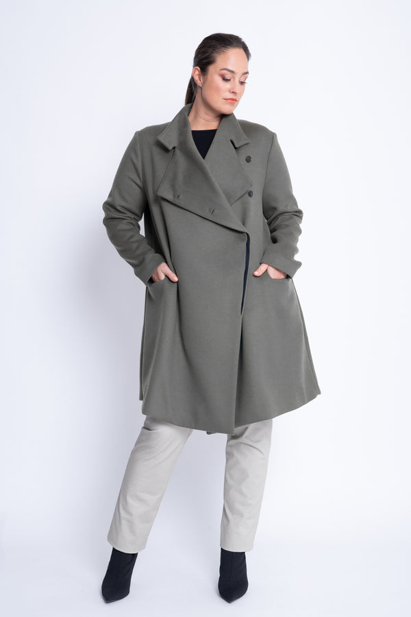 Gianna Coat in Anthracite Double Face Wool & Cashmere - ADAM BRODY Zürich