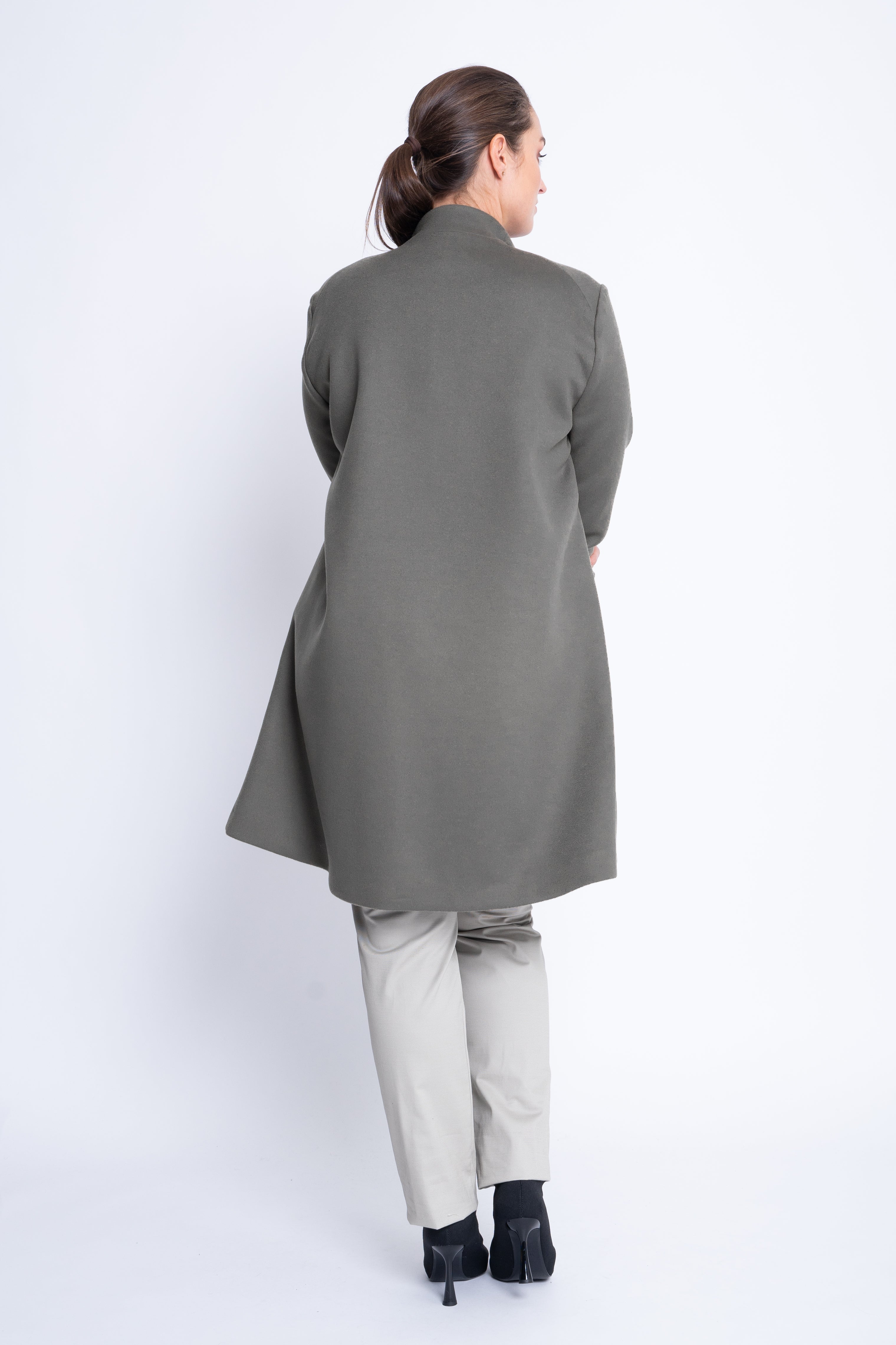 Gianna Coat in Anthracite Double Face Wool & Cashmere - ADAM BRODY Zürich