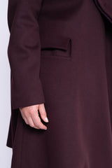 Gianna Coat in Aubergine Double Face Wool & Cashmere - ADAM BRODY Zürich