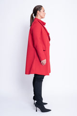 Gianna Coat in Red Double Face Wool & Cashmere - ADAM BRODY Zürich