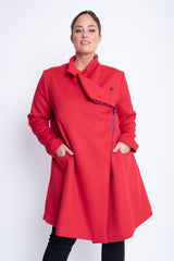 Gianna Coat in Red Double Face Wool & Cashmere - ADAM BRODY Zürich