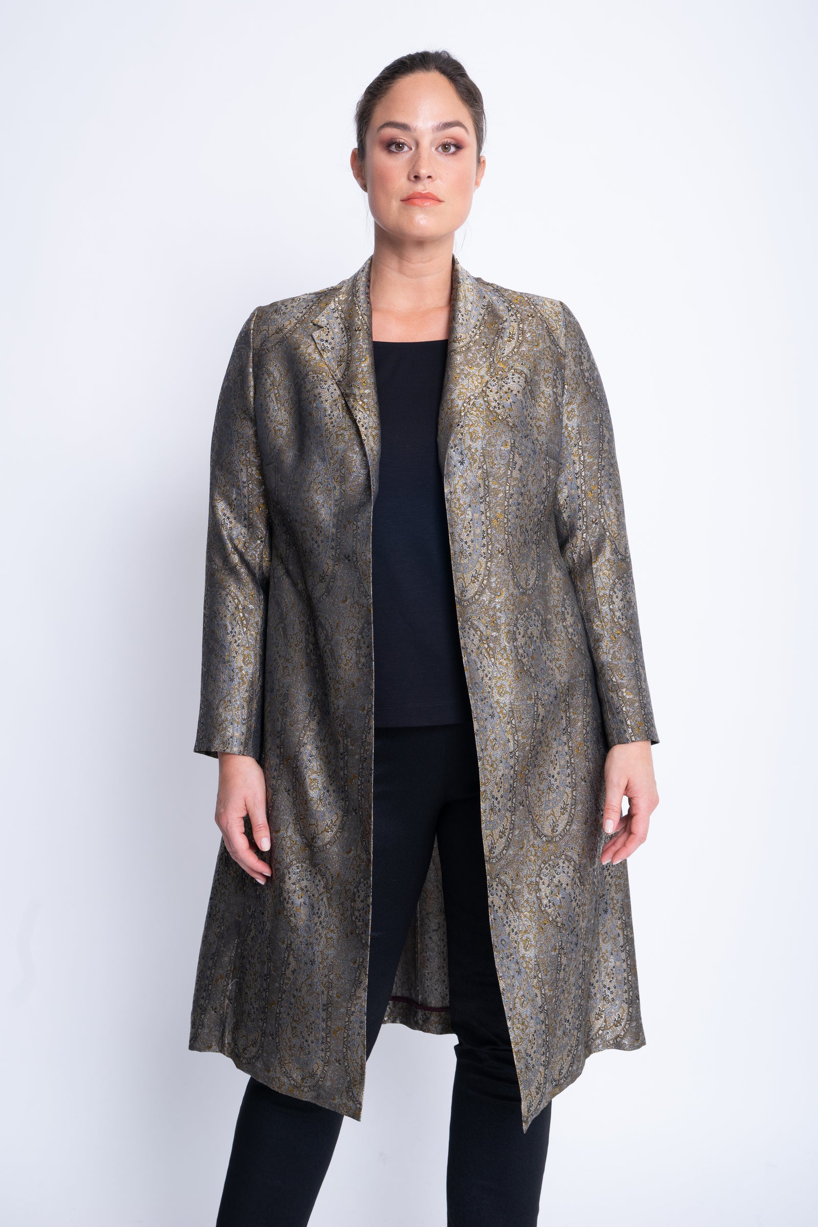 Meira Long Jacket in Jacquard – ADAM BRODY Zürich