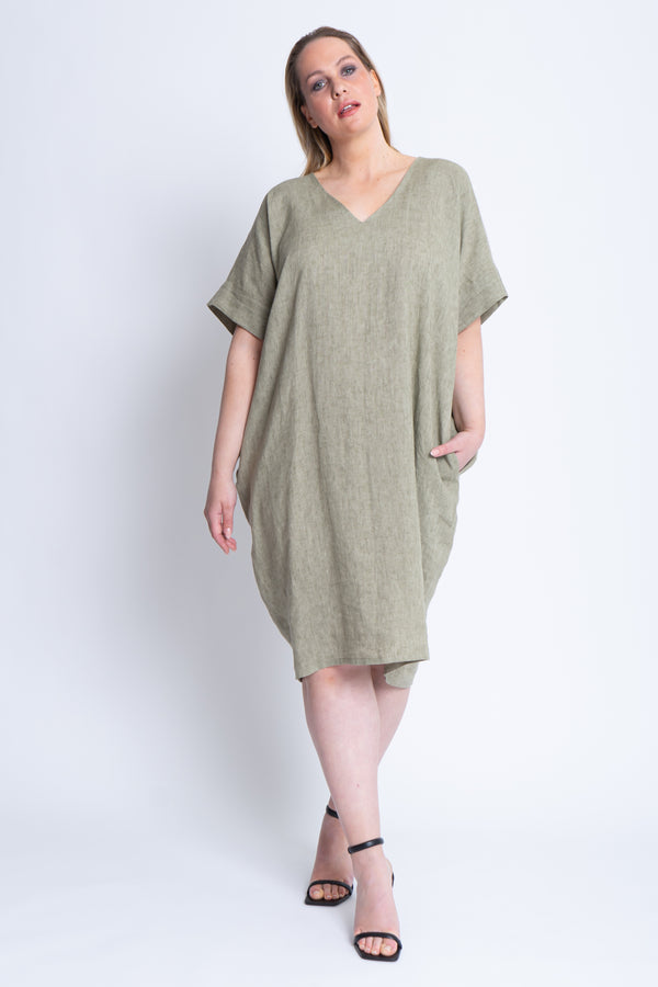 Nadine Dress in Linen - ADAM BRODY Zürich