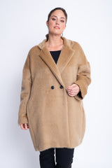 Olivia Coat in Beige Wool & Alpaca - ADAM BRODY Zürich