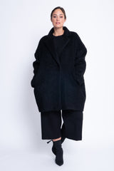 Olivia Coat in Black Wool Blend - ADAM BRODY Zürich